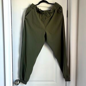 Lululemon olive stretch joggers. Size 12
